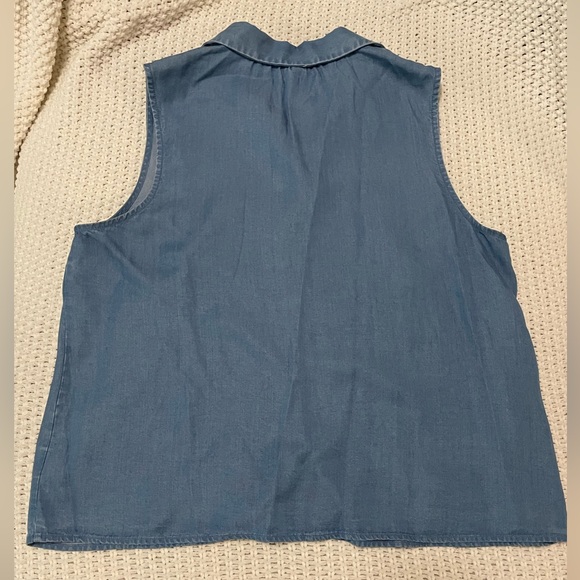 A New Day Sleeveless Chambray Top (size XXL) - Picture 6 of 7